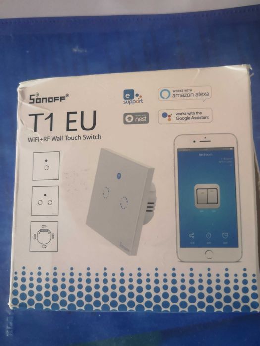 Întrerupător dublu sticla comanda vocala /wireless Wi-Fi app /touch