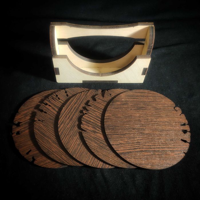 Бирдекели Костеры SKULLS. Подставки под стаканы и кружки. 5 шт.