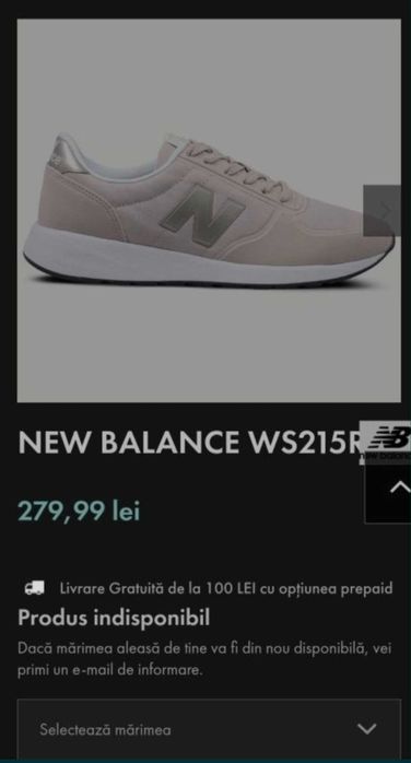 Adidași New Balance mărimea 38