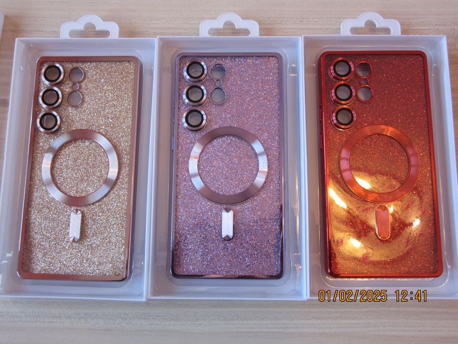 Samsung Galaxy S25 Ultra S25+ S25/ Glitter MagSafe Лукс силиконов кейс