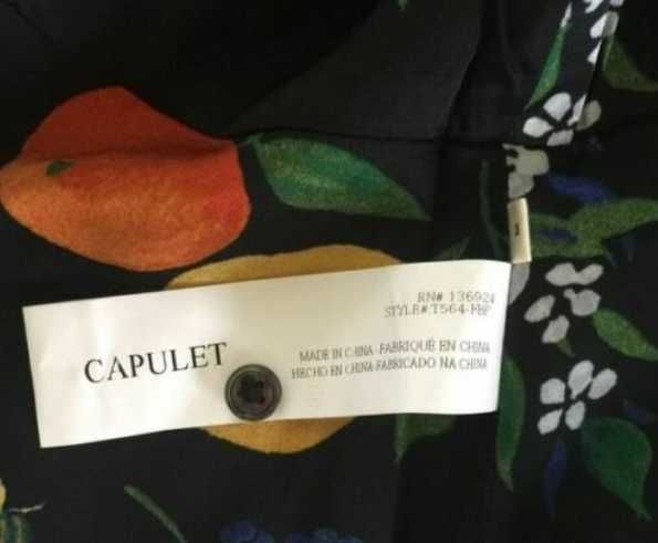 Нов Capulet Елегантен Пеплун Топ с 3/4 Ръкав Размер М