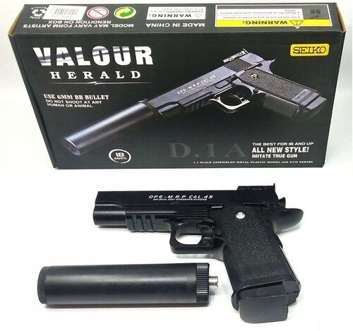 Пневматични пистолети метални различни видове с подарък 500 броя топче