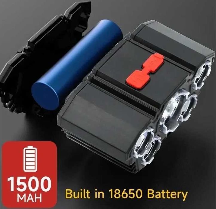 Lanterna pe cap reincarcabila, foarte luminoasa, 5 in 1, LED