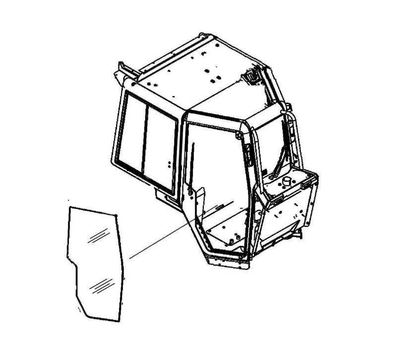 Parbriz geam pentru Cat D5, D6