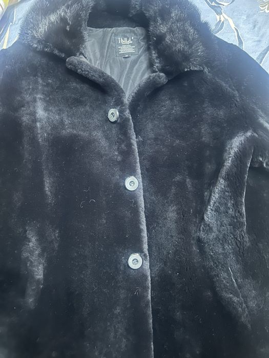 Шуба мутон, воротник норка.