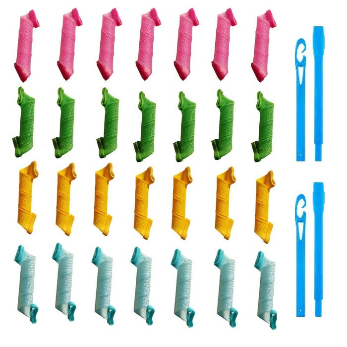 8 броя ролки за вълнообразни къдрици