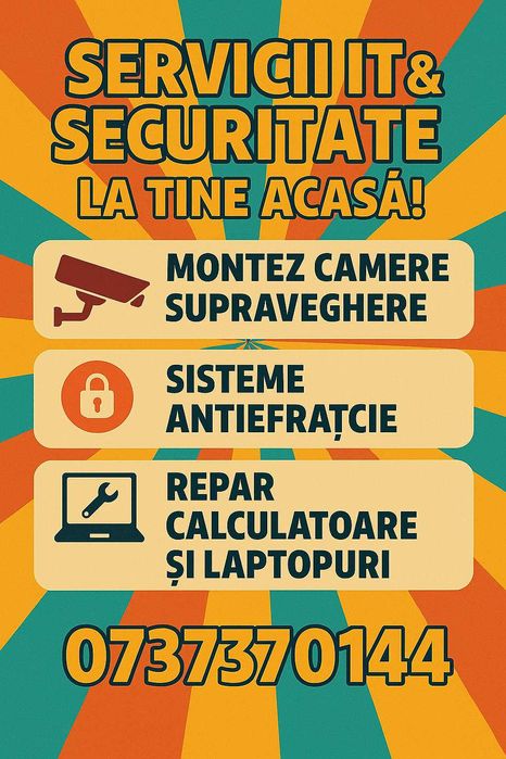 Instalez camere de supraveghere,sisteme antiefractie/Mentenanta pc.