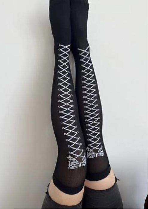 Чулки карнавальные "Шнуровка"