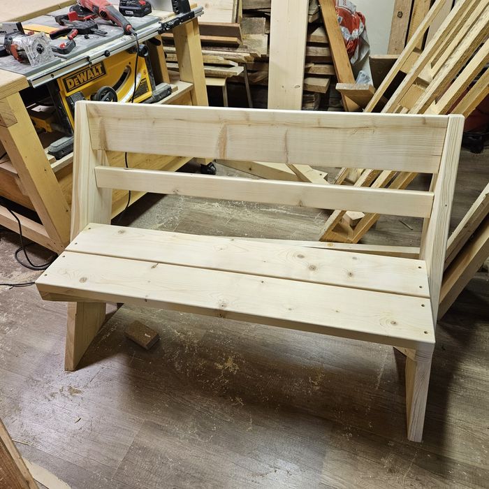 Дървена пейка за градина, тераса