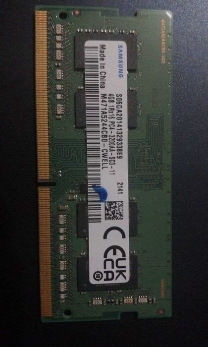 Operativ xotira (RAM) 4GB DDR4 3200MHz Samsung |  Noutbook uchun