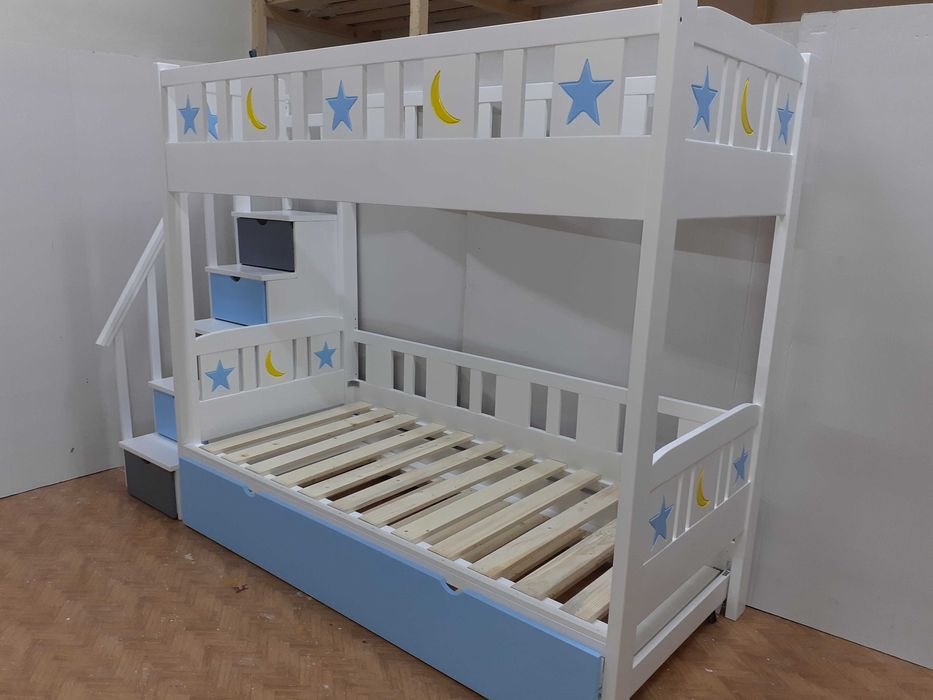 TRANSPORT GRATUIT.Pat etajat-supraetajat din lemn masiv.Cod 3526