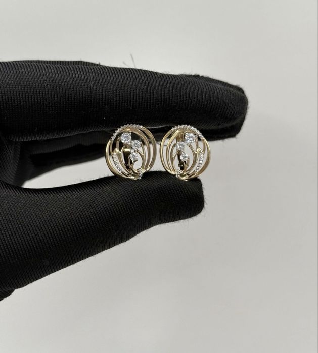 Золотые серьги 585 | Красное золото | 4,54 гр