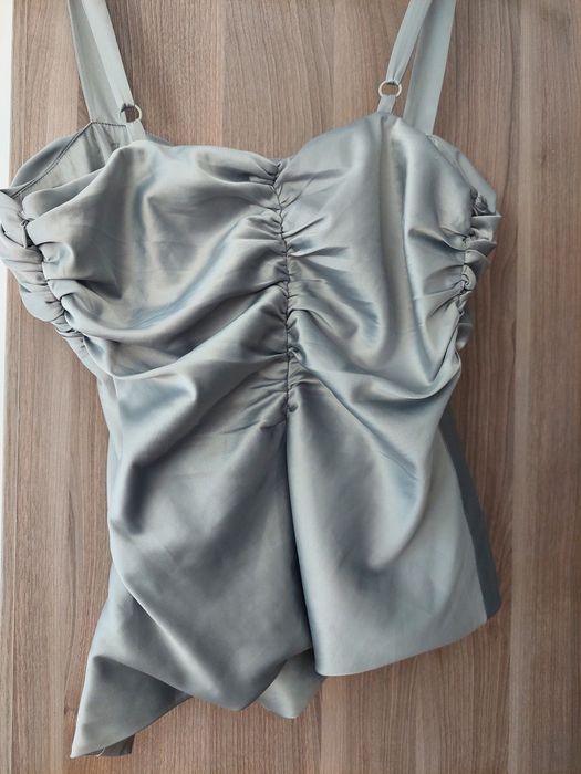 Top The limited gri elegant cu bretele ajustabile