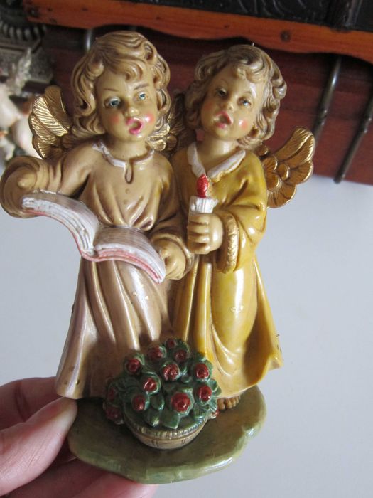 cadou deosebit rar Craciun Fontanini  Italia 1970 Angeli