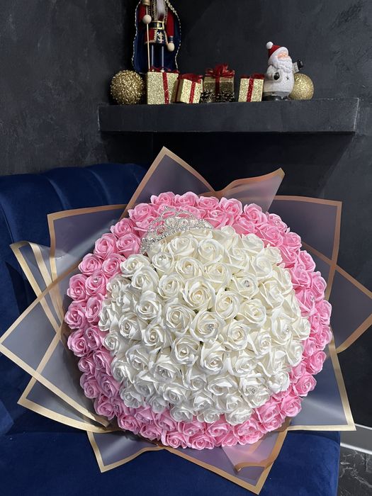 buchete trandafiri sapun buchet 101 cadou flori personalizat