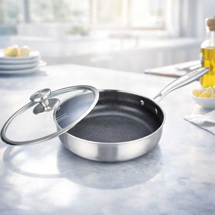 Тиган с капак Дълбок, Незалепващо Покритие, Неръждаема стомана