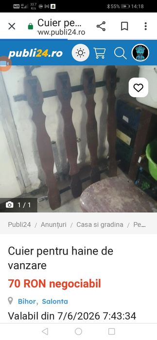 cuier si tablou de vanzare