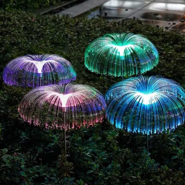 4158 Външни соларни градински лампи с уникална форма на медуза