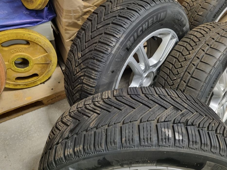 Jante aliaj 5×112 cu senzori  205/60/R16 Iarna Michelin/Continental