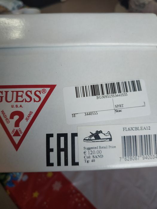 Оригинални кецове Guess, естествена кожа