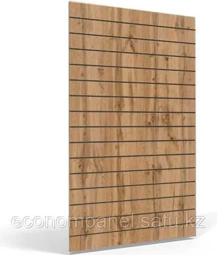 Экономпанель ламинированная, древесное тиснение, дуб делано