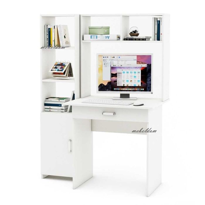 Бюро с надстройка,чекмедже и етажерка с плавна врата(код-0906)