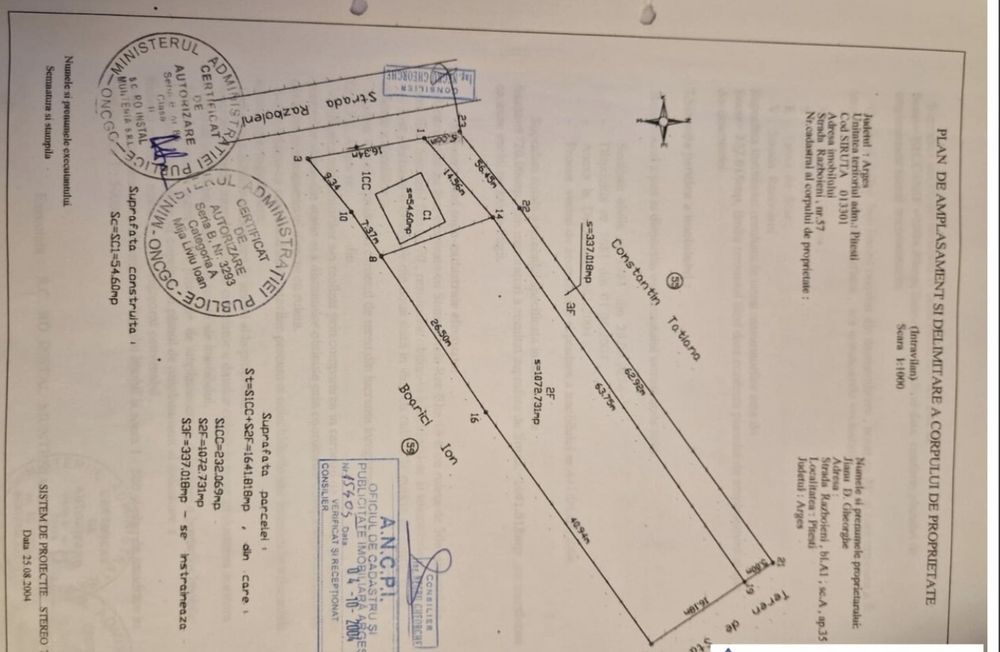 Teren 1.264 mp intravilan in Razboieni - Pitesti Arges