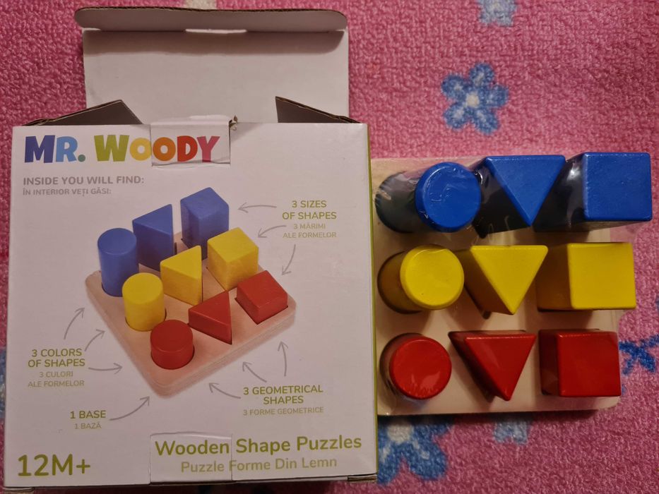 Puzzle Forme din Lemn, Mr. Woody, Nou, Sigilat