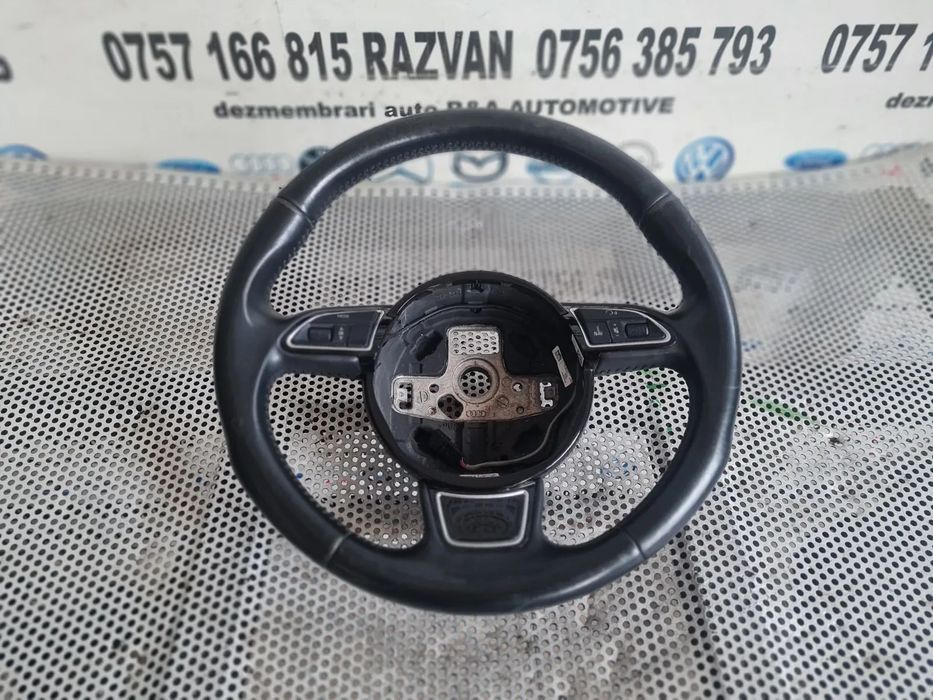 Volan Din Piele Cu Comenzi Airbag Rotund Audi A4 B8 Q3 Q5 A5 2.0 Tdi Euro 5 Cod Motor CJC Cutie Aut