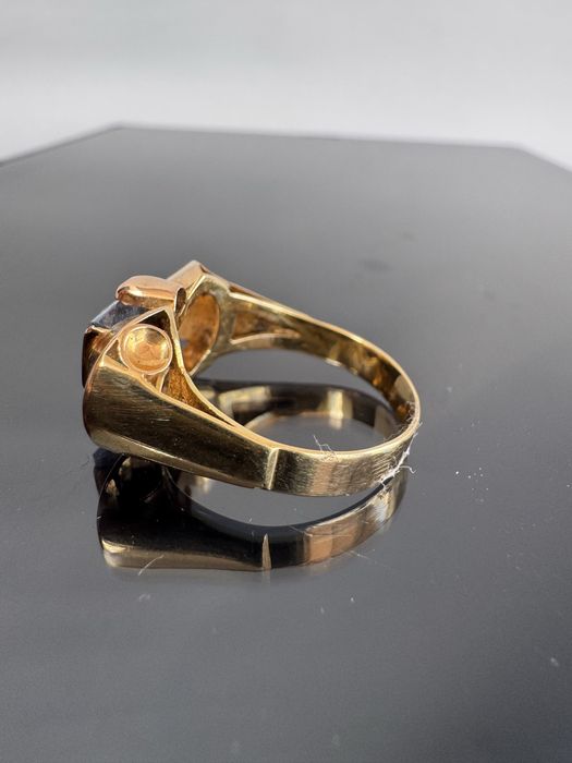 Inel din aur 18 k si acvamarin