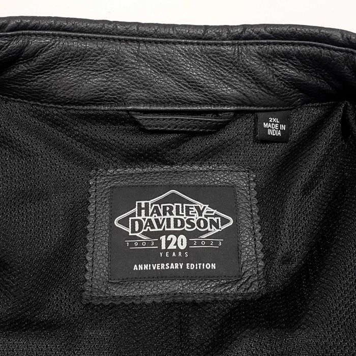 HARLEY DAVIDSON Юбилейно 120 Години 97051 Кожено Яке Кожа 2XL XXL