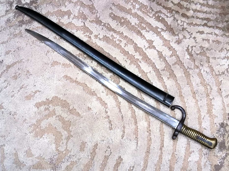 Френски щик нож байонет тесак Шаспо Chassepot M1866 еднакви номера