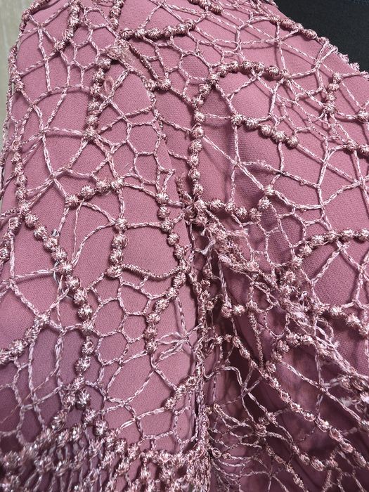 Compleu Elegant Rochie și Sacou - Roz Prăfuit - mărime 42