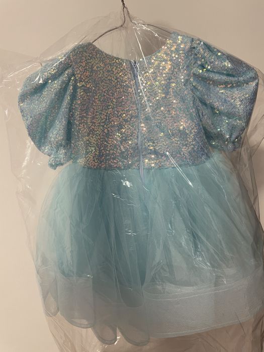 Официална детска рокля с пайети