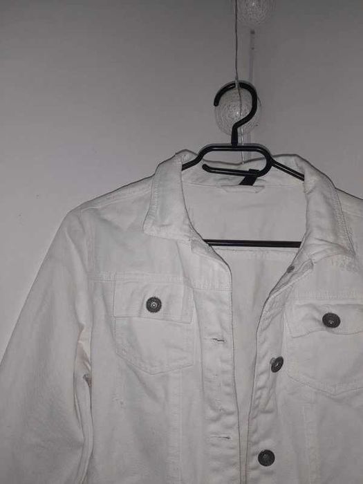 Geacă albă denim