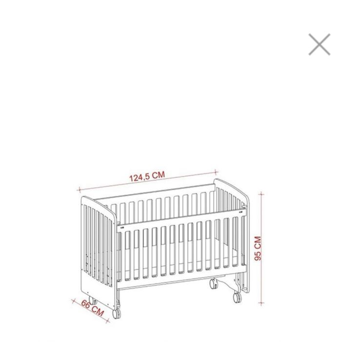 Бебешка дървена кошара + матрак от отганичен памук