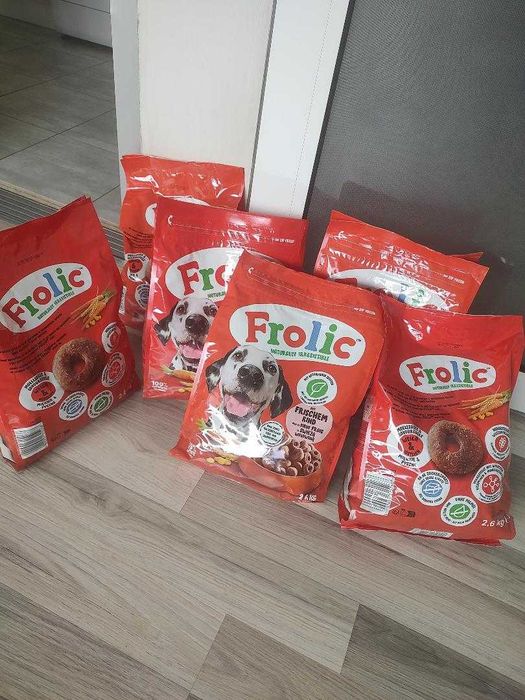 Качествена Деликатесна Храна за кучета FROLIC с Говеждо 2.6кг / 11 евро
