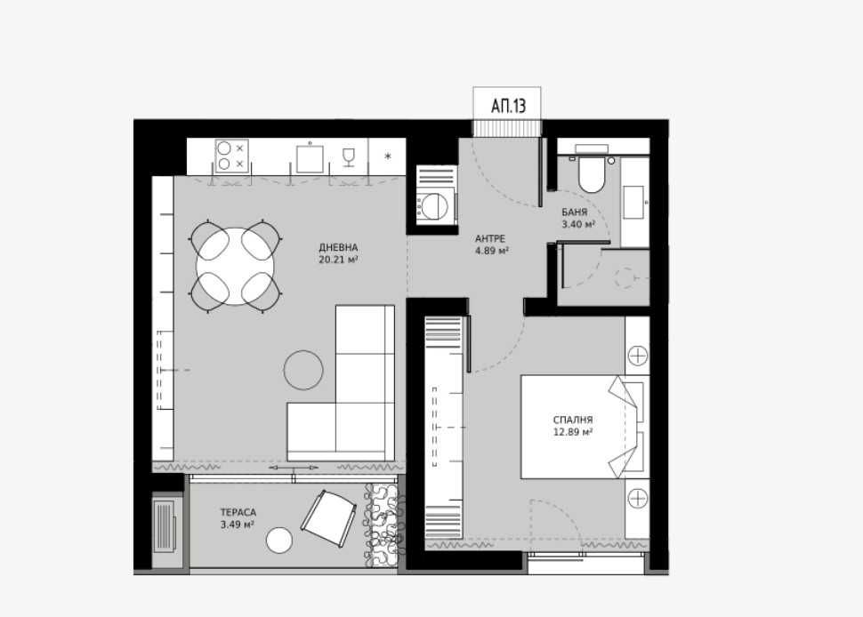 Продава се Двустаен апартамент в София, Овча купел - 63 кв.м за 1676 €/кв.м - Снимка #1