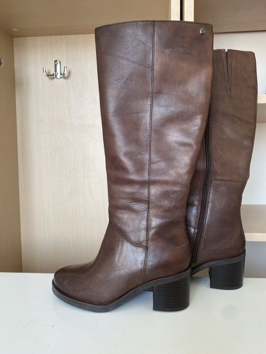 Сапоги Caprice 37 зима кожаные Германия