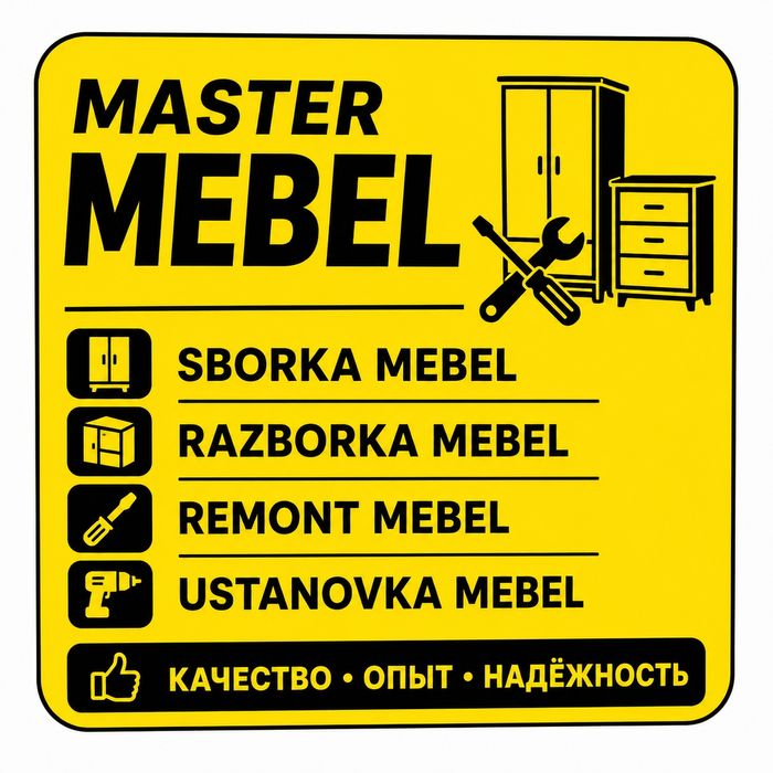 Mebelshik mebel usta Mebel yig'ish sochish sozlash xizmati