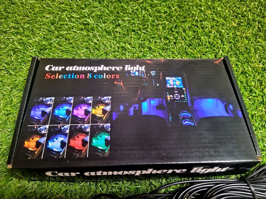 Kit interior LED 12 SMD RGB Cu Telecomanda, Controler Senzor De Sunet