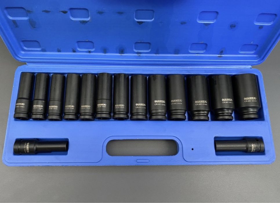 Ударни Вложки 1/2 дълбоки 10-32мм 15 части