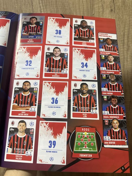 Альбом Лига Чемпионов 2024/2025 Topps (альбом заполнен на 40%)