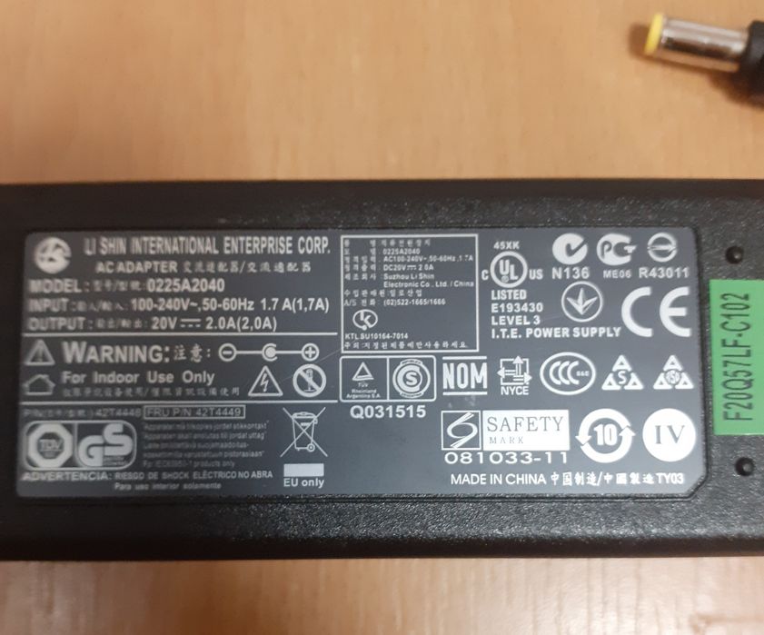 Vand Incarcator Laptop Lenovo 20V 2A