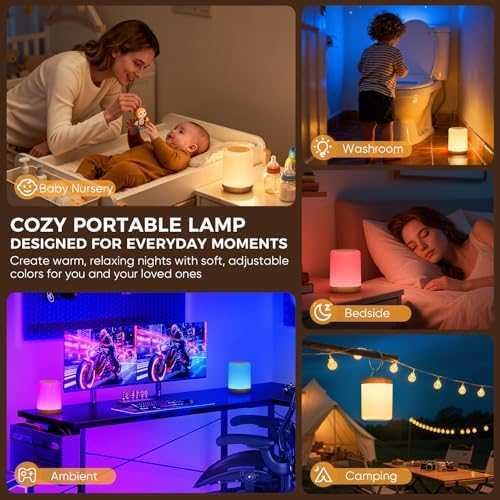 Нова детска Бебешка нощна лампа RGB с таймер памет и регулируема яркост за стая