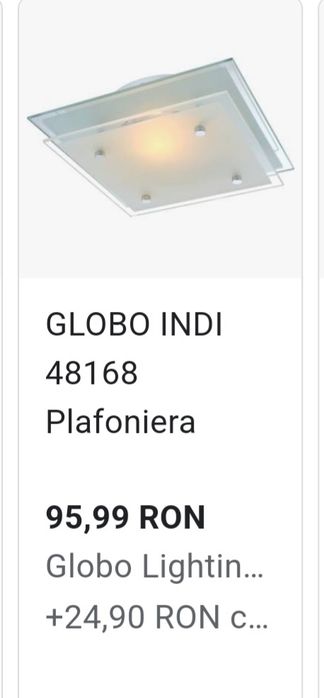 Lustră cu 4 becuri + pendul 3 becuri metal+sticlă+aplică sticlă .