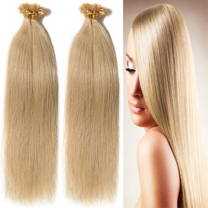 Перфектна дължина и обем с кератинови кичури от естествена коса.