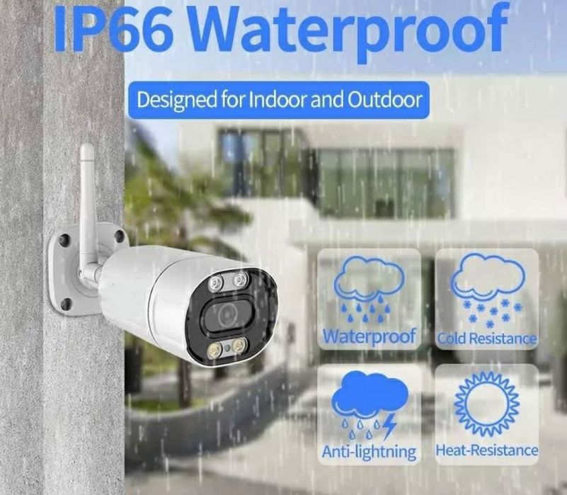 Външна 3MPX WiFi камера с метален корпус, нощно виждане до 40 метра