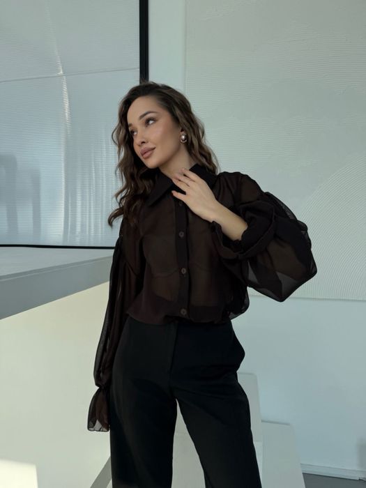 Блуза (черен, шоколад, млече)