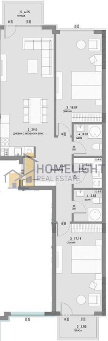 Тристаен апартамент в кв. Малинова долина